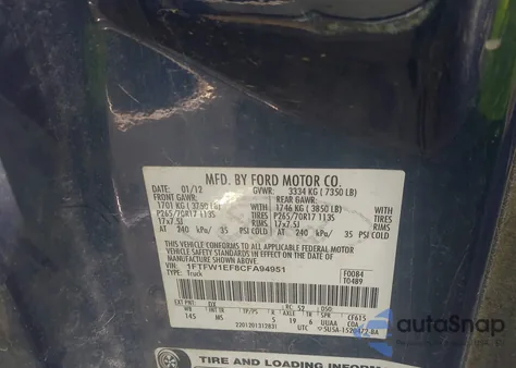 2012 Ford F-150 Xlt z USA, uszkodzony, nr VIN 1FTFW1EF8CFA94951